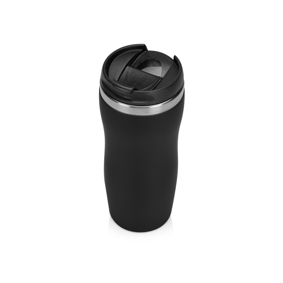 Термокружка "Mony Steel" 350 мл, soft touch, черный (Р)