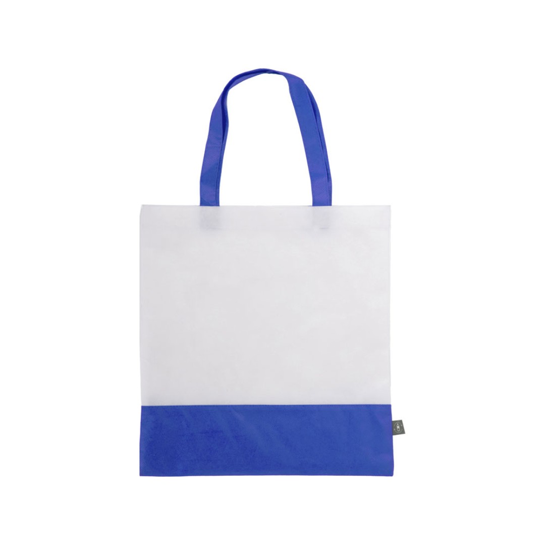 Сумка-шоппер двухцветная Revive из нетканого переработанного материала, синий