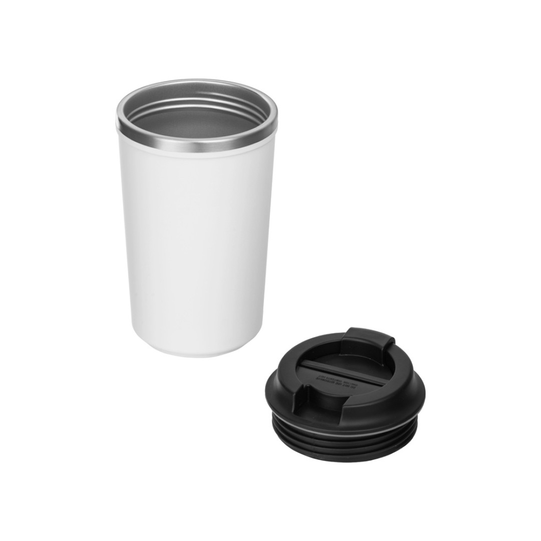 Герметичная термокружка на присоске "Kick", 350 мл, белый (Р)