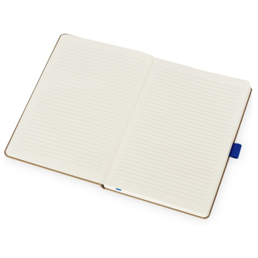 Блокнот "Sevilia Hard", твердая обложка из крафта A5, 80 листов, крафтовый/синий