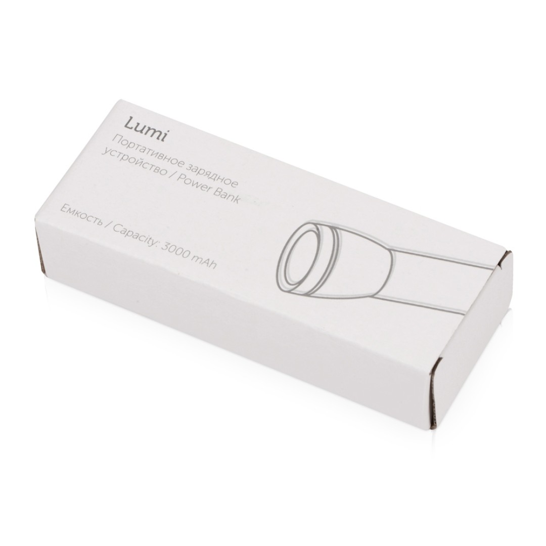 Портативное зарядное устройство «Lumi» с фонариком, 3000 mAh