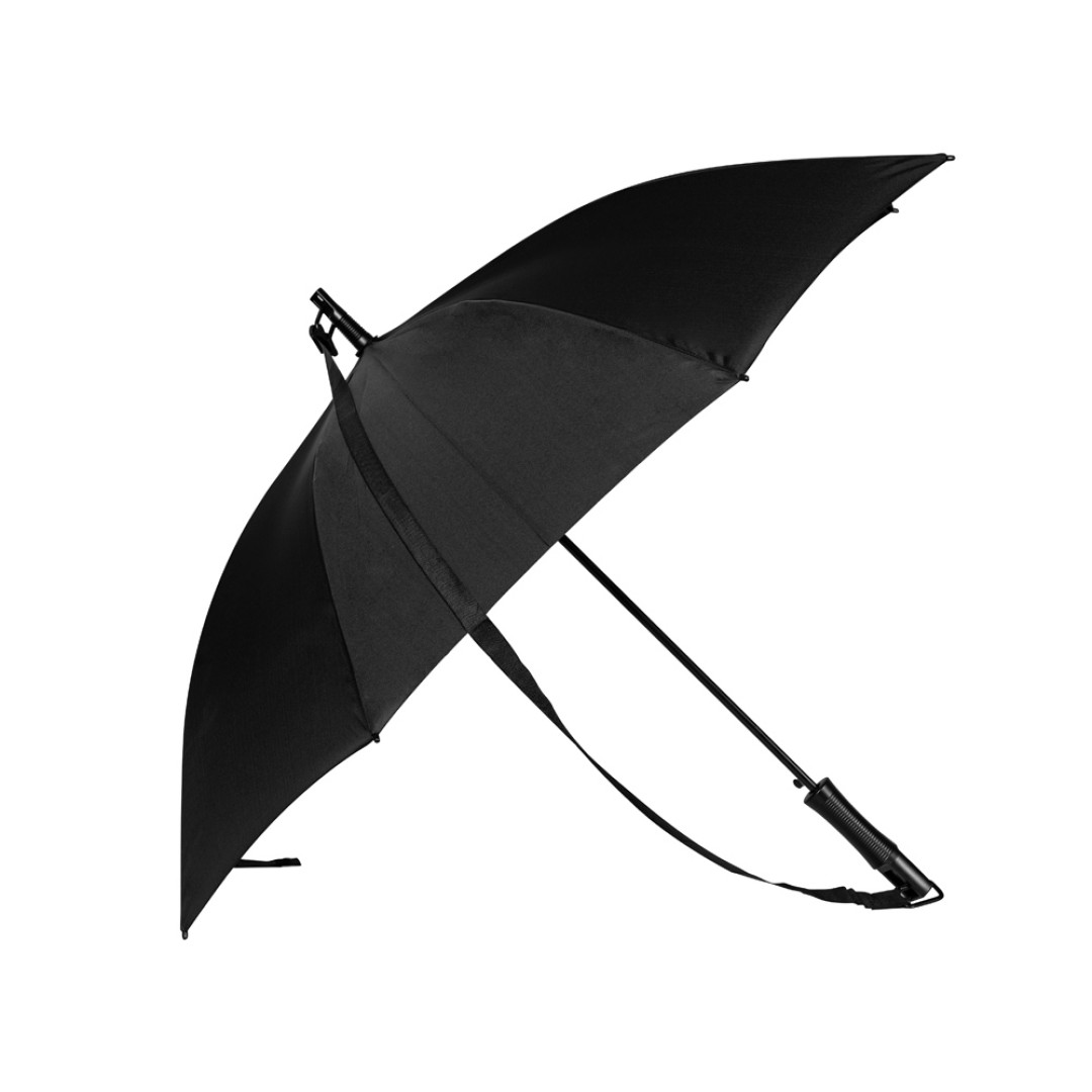 Зонт-трость 1199 Loop с плечевым ремнем, полуавтомат, черный