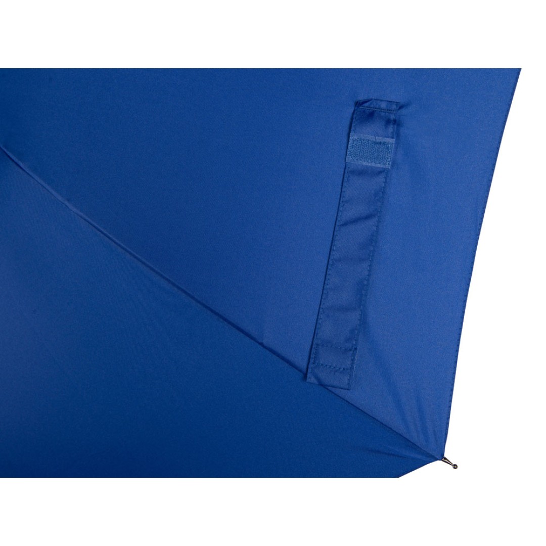 Зонт-трость Reviver с куполом из переработанного пластика, глубокий синий