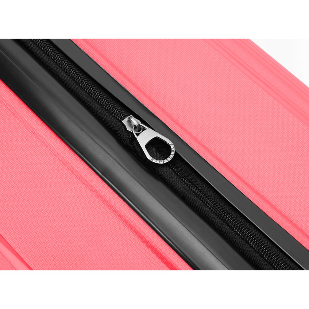 Чемодан TORBER В Отпуск, ярко-розовый, полипропилен, 55 х 36 х 21,5 см, 37 л