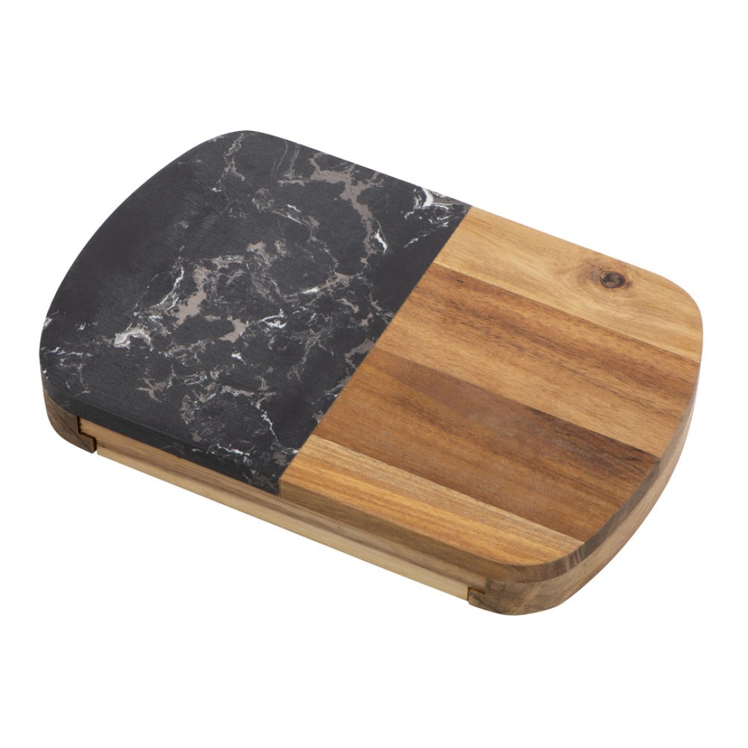 Набор для сыра в подарочной коробке из акации и мрамора "Date" (P)