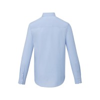 Cuprite Мужская рубашка с длинным рукавом, изготовленная из натуральных материалов, которые отвечают стандарту GOTS - Светло-синий