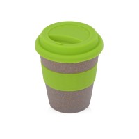 Стакан с силиконовой крышкой "Cafe", зеленое яблоко