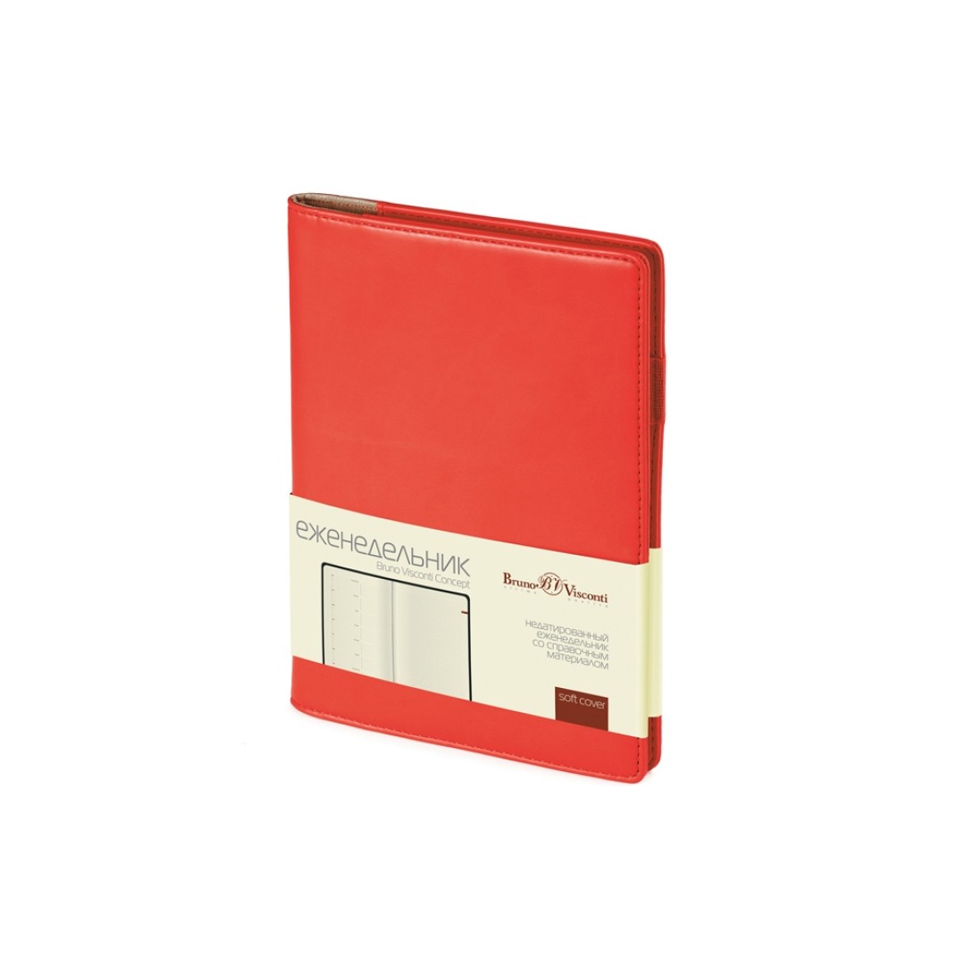 Еженедельник недатированный А5 «Concept», красный (Р)