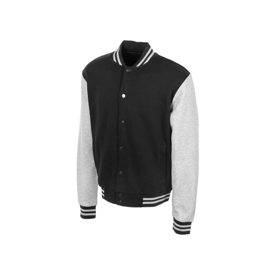 Бомбер «Oxford», черный/серый меланж, унисекс