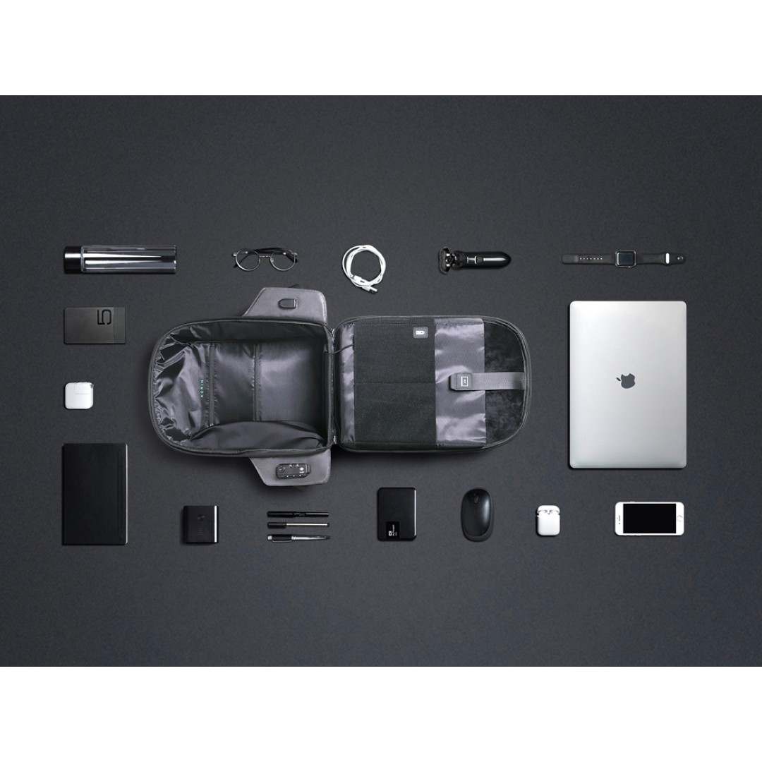 Водостойкий антикражный рюкзак Hipack для ноутбука 15.6", черный