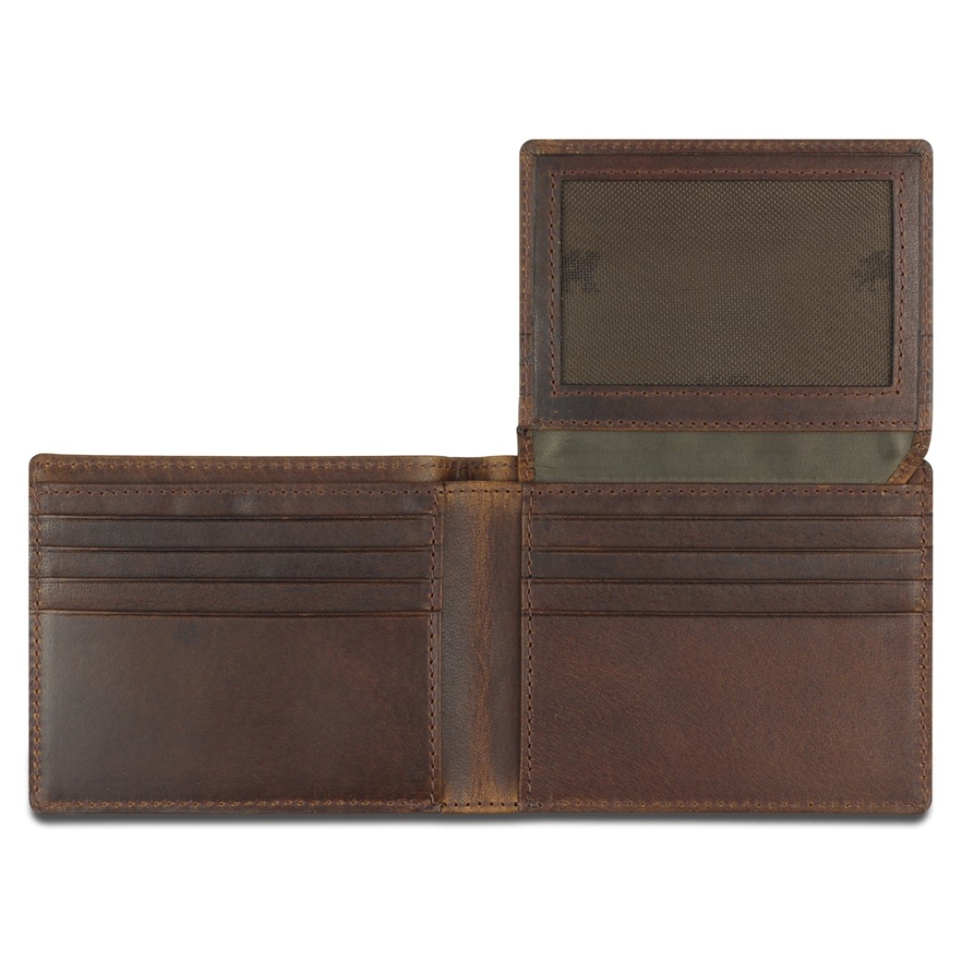 Портмоне Mano "Don Leon", натуральная кожа в коричневом цвете, 11 х 8,6 см