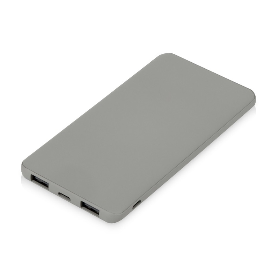 Подарочный набор c блокнотом С2, ручкой и повербанком 5000 mAh, серый