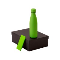 Подарочный набор с термобутылкой и повербанком С1, 5000 mAh, зеленое яблоко