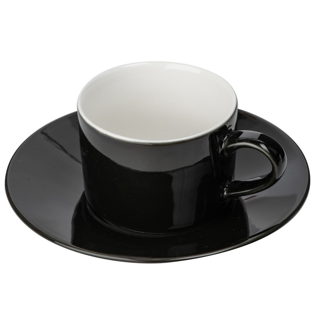 Чайная пара прямой формы Phyto, 250мл, черный