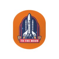 ПАТЧ ОВАЛ soft-touch (оранжевый ) 6,0 х 5,0 см