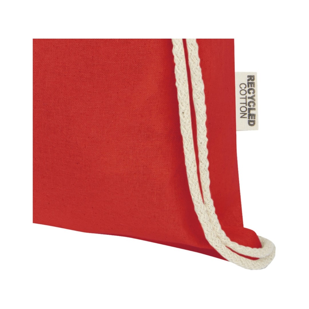 Oregon сумка-кисет из переработанного хлопка, сертифицированного согласно GRS, плотностью 140 г/м2 - Красный