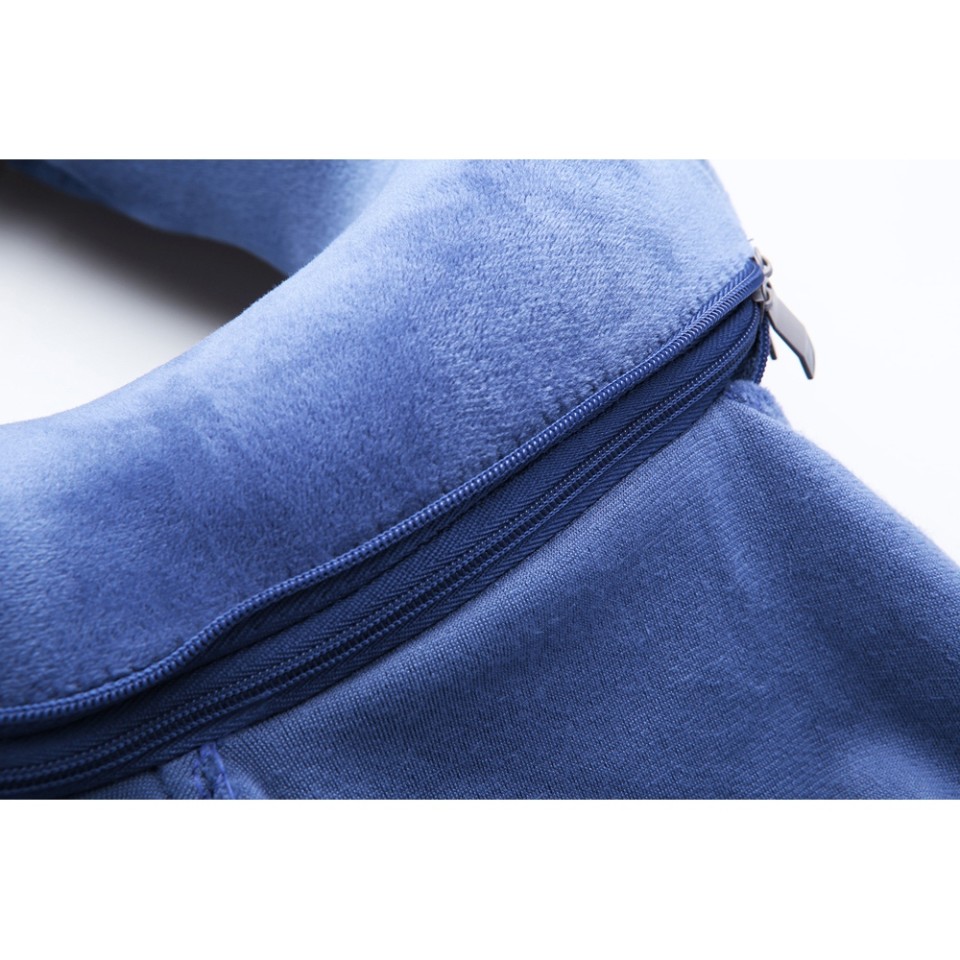 Подушка для путешествий с эффектом памяти, с капюшоном "Hooded Tranquility Pillow", синий