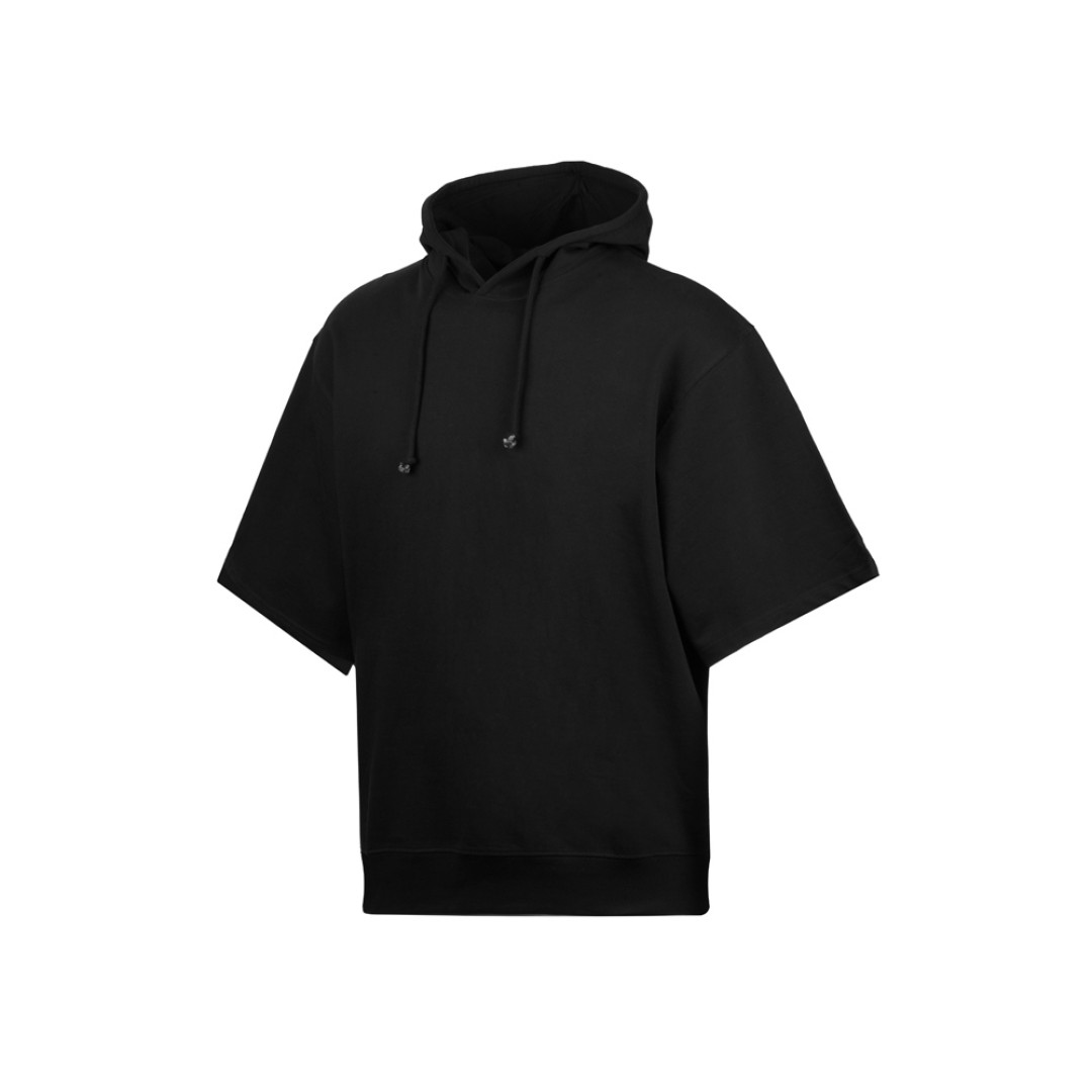 Худи оверсайз с коротким рукавом «Warsaw» унисекс, черный