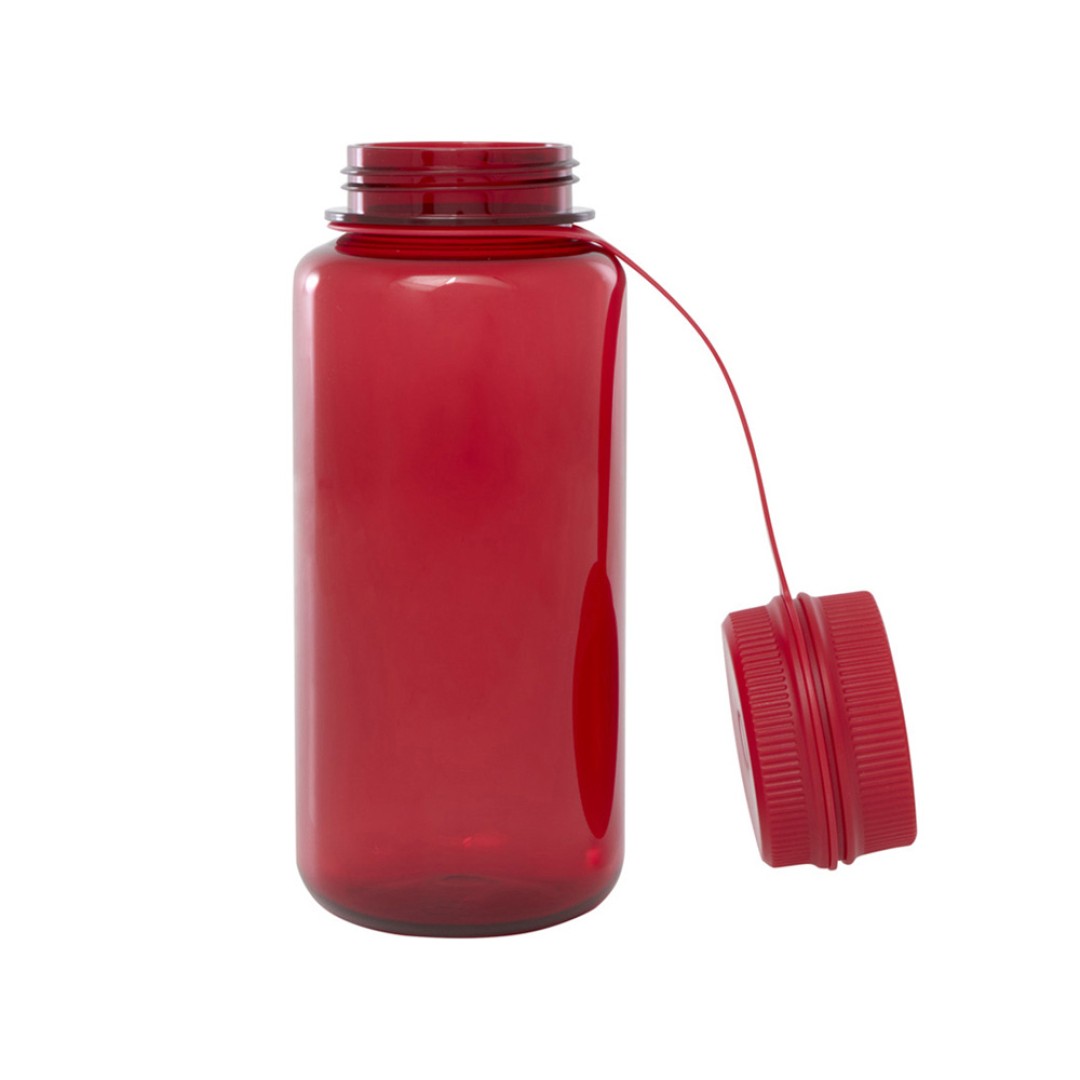Спортивная бутылка Ryder из переработанного ПЭТ-пластика объемом 900 мл с многофункциональной крышкой, сертифицированная RCS - Красный