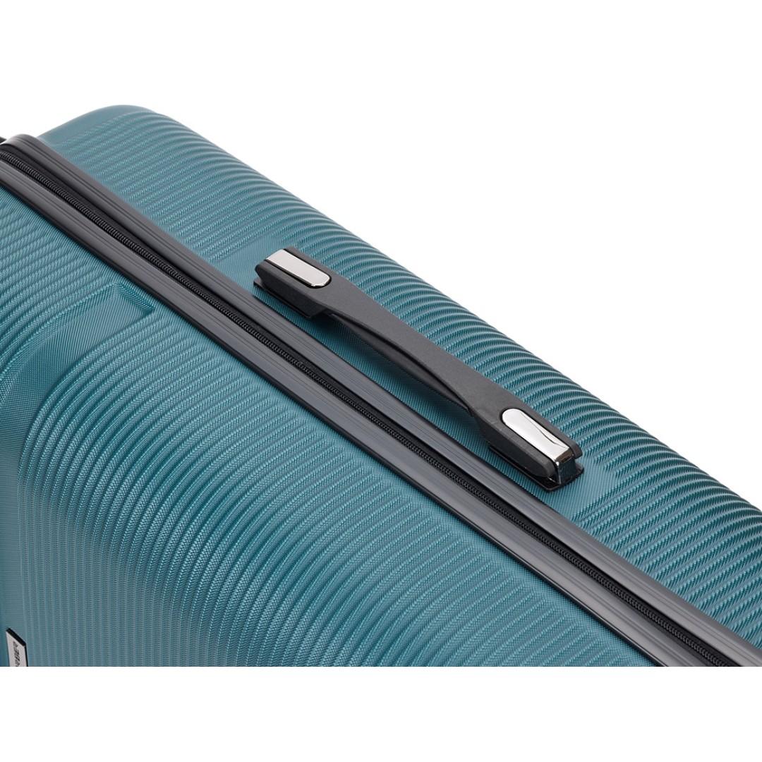 Чемодан TORBER Onego, зелёный, ABS-пластик, 69,5 х 46 х 26 см, 69 л