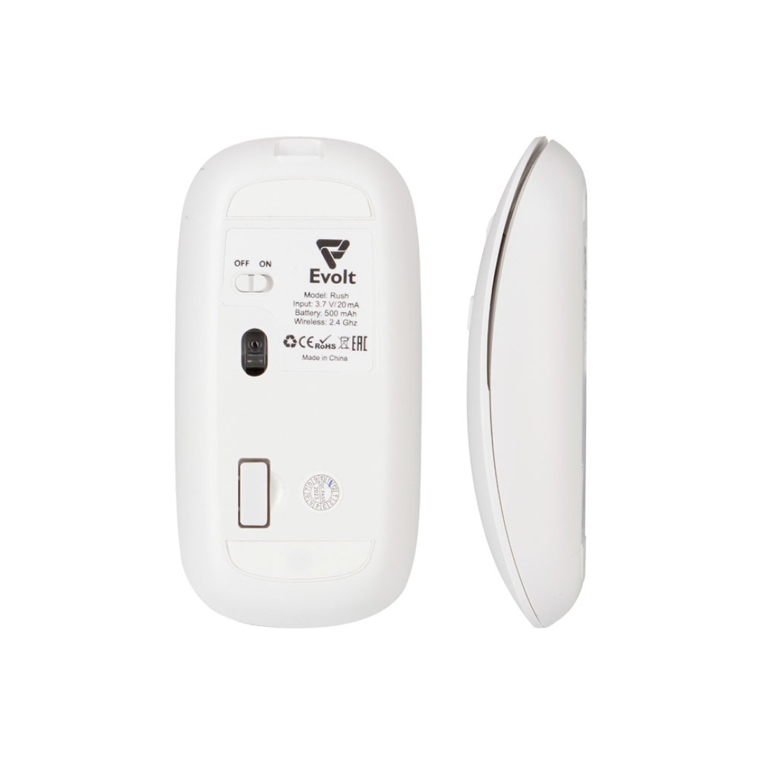 Беспроводная мышь с 3 режимами DPI "Rush", белый