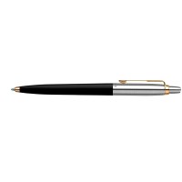 Шариковая ручка Parker Jotter K160, цвет: Black/GT, стержень: F, цвет чернил: blue, в подарочной упаковке.