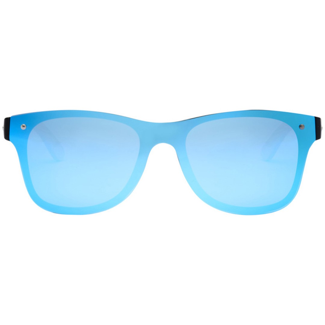 Солнцезащитные очки Tan с бамбуковыми дужками - Cиний