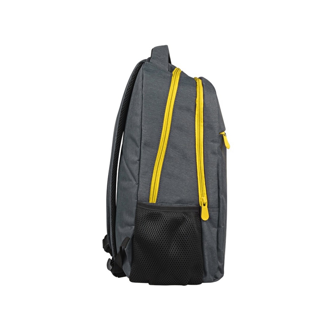 Рюкзак «Metropolitan», серый с желтой молнией