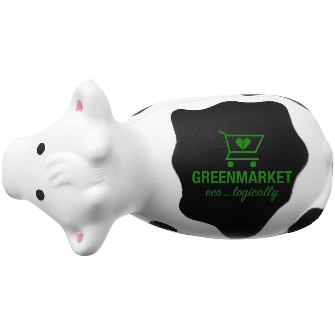 Антистресс Attis в форме коровы, белый/черный