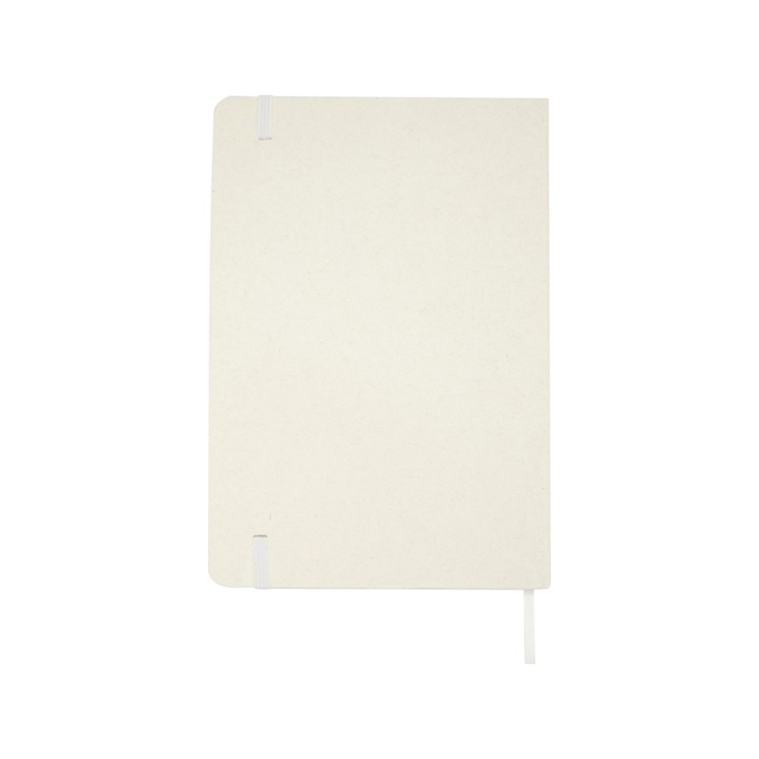 Bass блокнот формата А5 из переработанных материалов, с линованными страницами - Белый