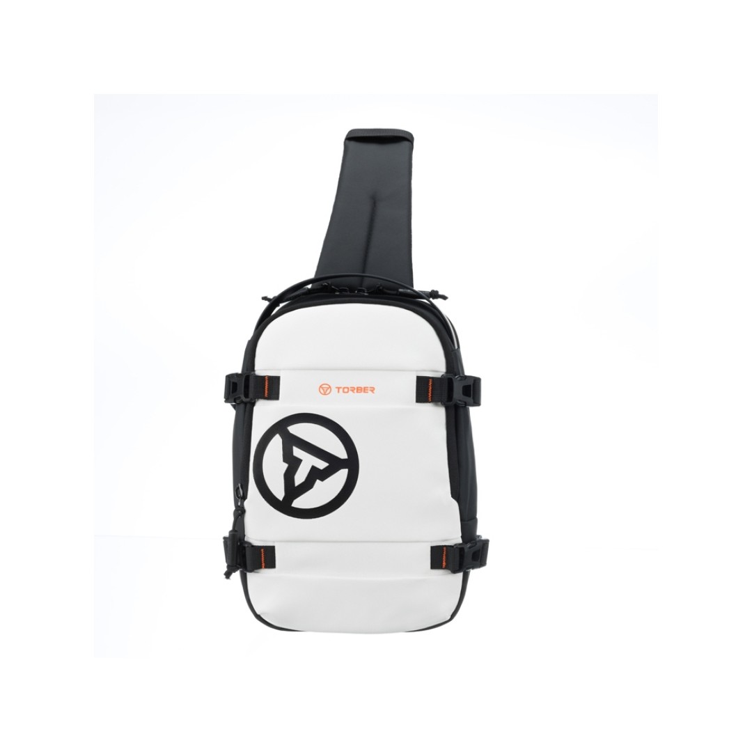 Рюкзак на одно плечо TORBER Xtreme, белый/чёрный, 20 х 8 х 31 см, 5л