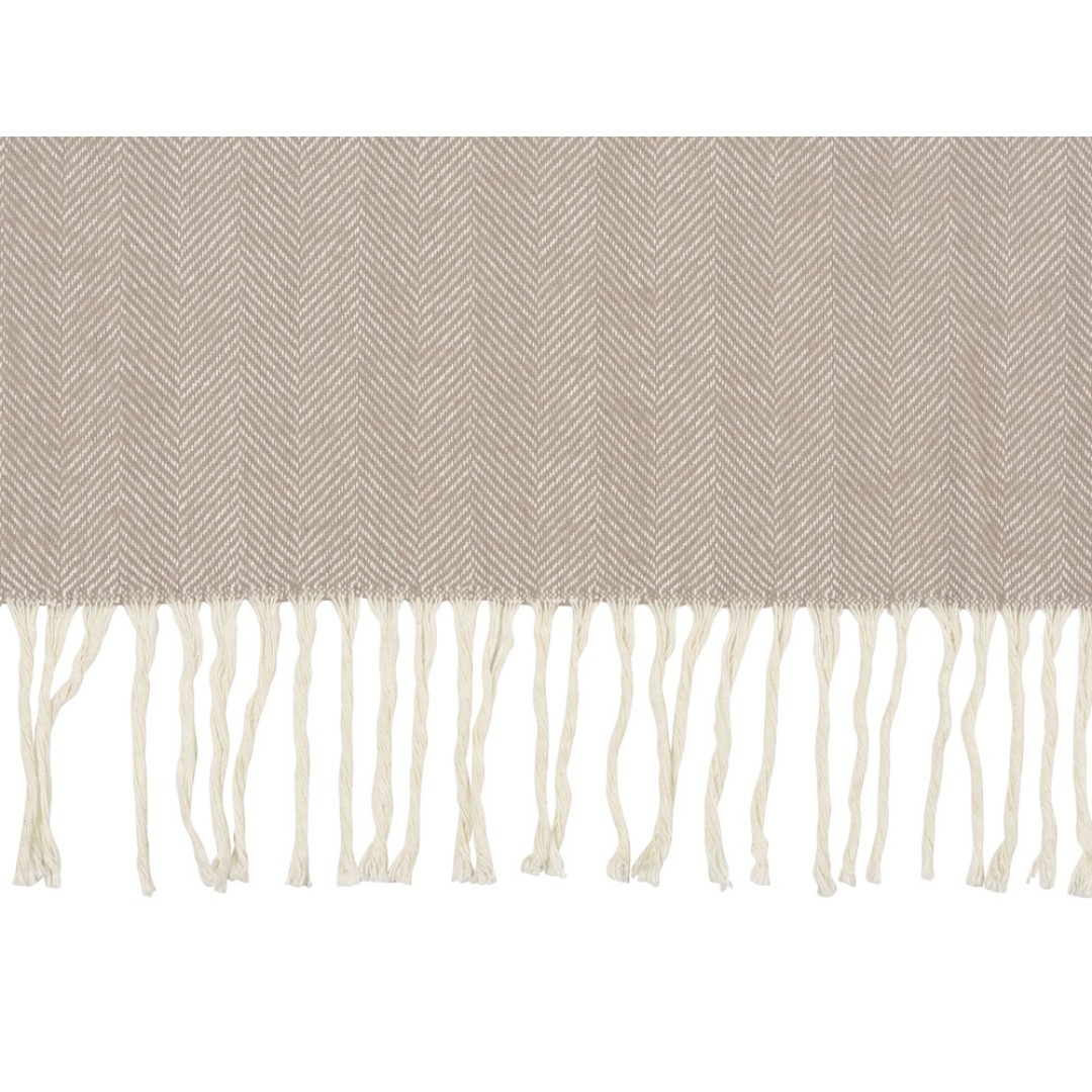 Плед "Ёлочка" 150х180 см. ПРЕМИУМ (бежевый однотонное)