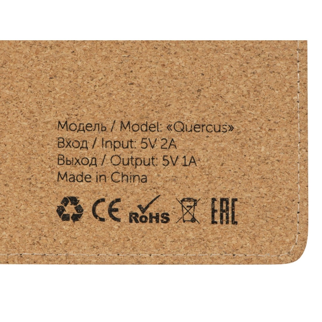 Пробковый коврик для мыши с беспроводной зарядкой «Querсus» (P)