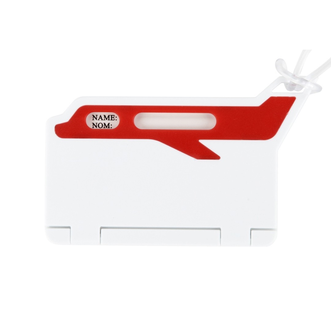 Бирка для багажа "Hop", белый/красный