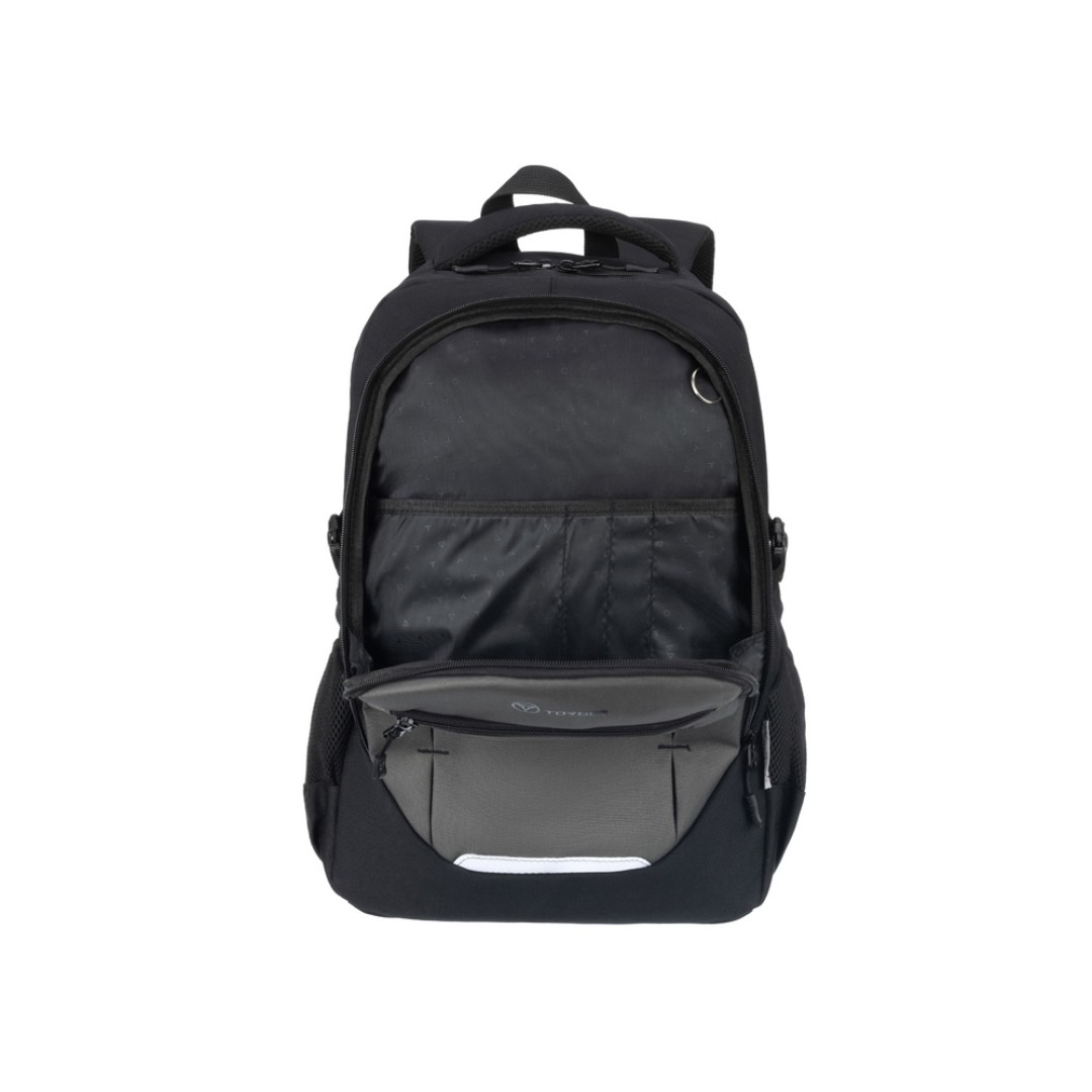 Рюкзак TORBER CLASS X, чёрно-серый, 46 x 32 x 18 см + Мешок для сменной обуви в подарок!