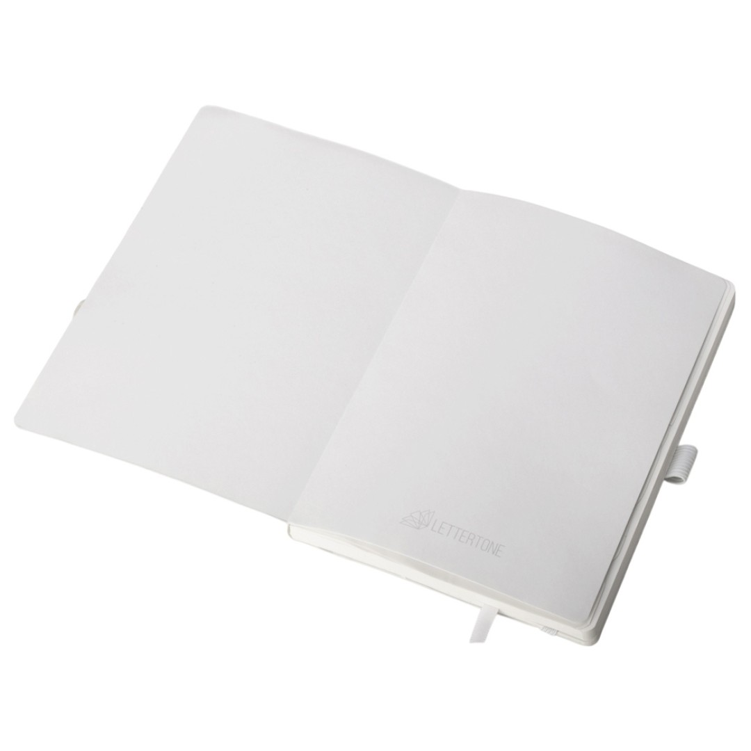 Блокнот из моющегося крафта и каменной бумаги А5 "Fleekstone", гибкая обложка, белый