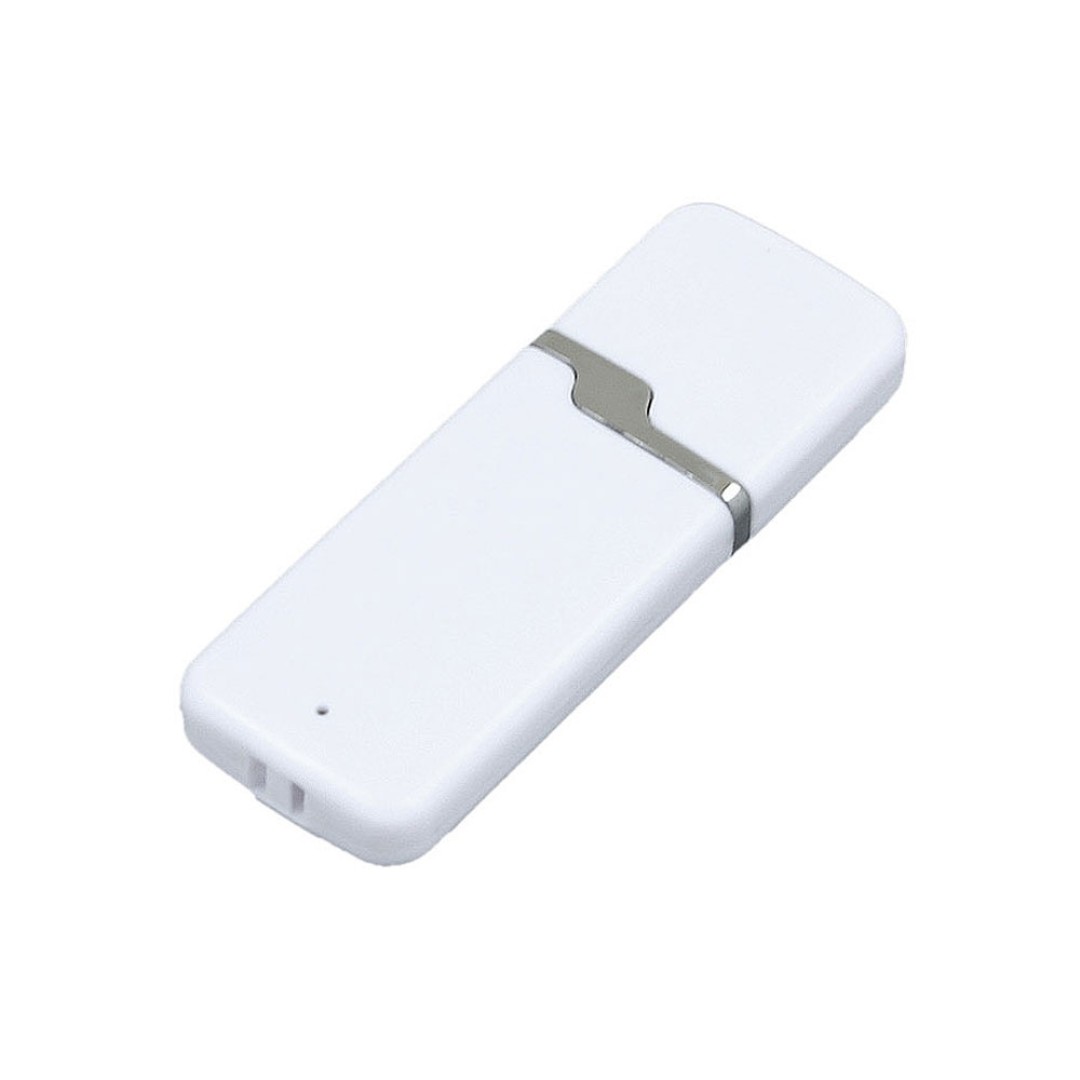 Флешка 3.0 промо прямоугольной формы c оригинальным колпачком, 128 Гб, белый