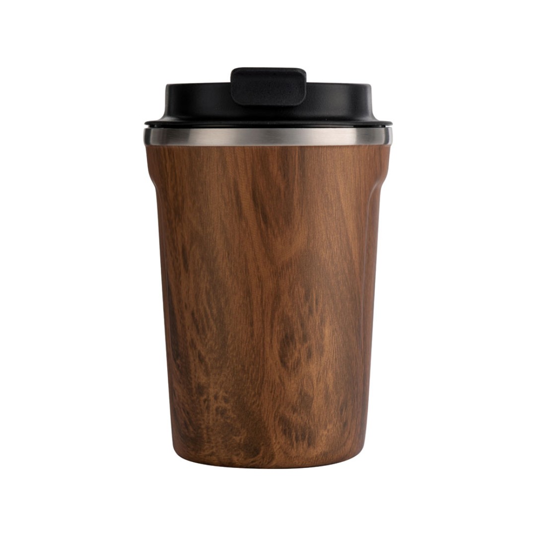 Термокружка CAFe COMPACT, 380 мл, wood