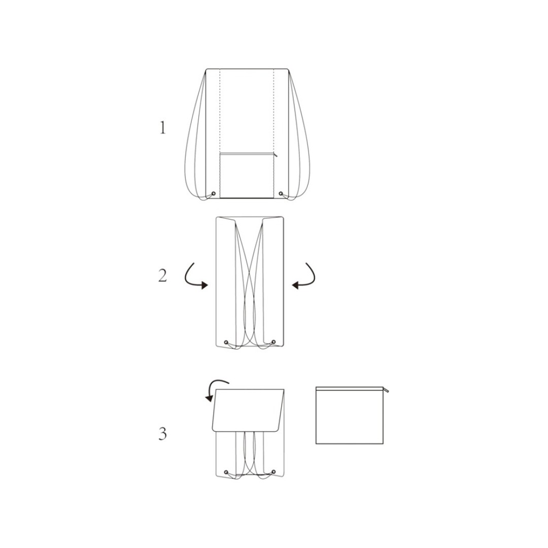 Складной рюкзак со шнурком Coss, heather dark red