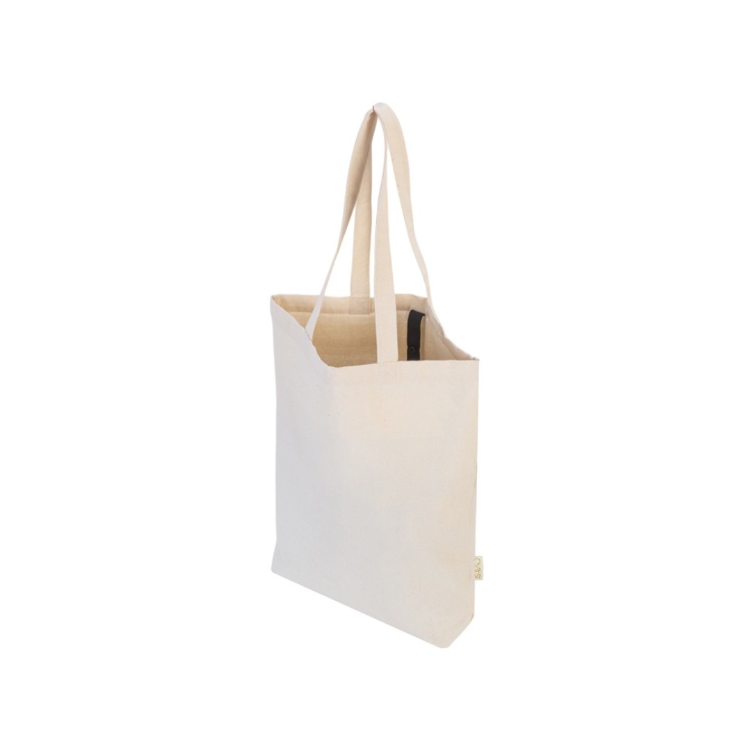 Сумка Fixy из переработанного хлопка с фиксирующей эластичной лентой, натуральный