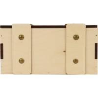 Деревянная подарочная коробка с крышкой "Ларчик" на бечевке