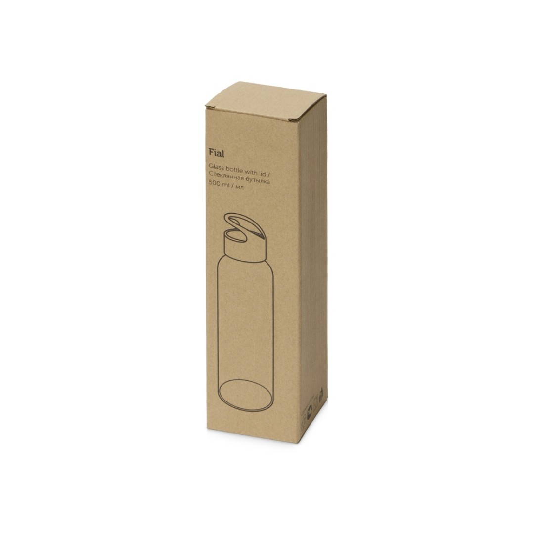 Стеклянная бутылка  "Fial", 500 мл, черный