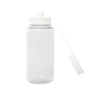 Спортивная бутылка Ryder из переработанного ПЭТ-пластика объемом 900 мл с многофункциональной крышкой, сертифицированная RCS - Белый