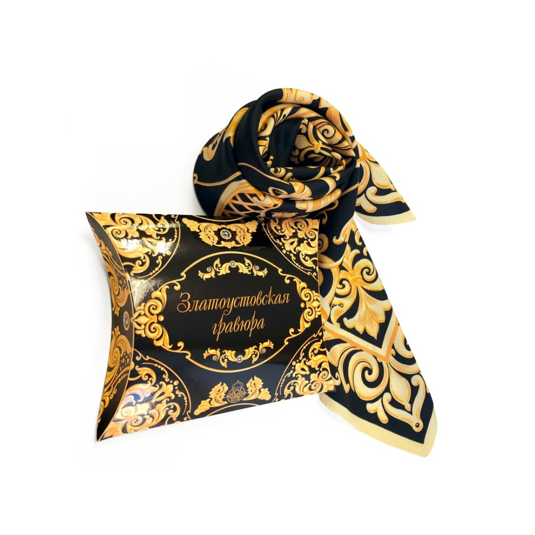 Платок "Златоустовская гравюра"