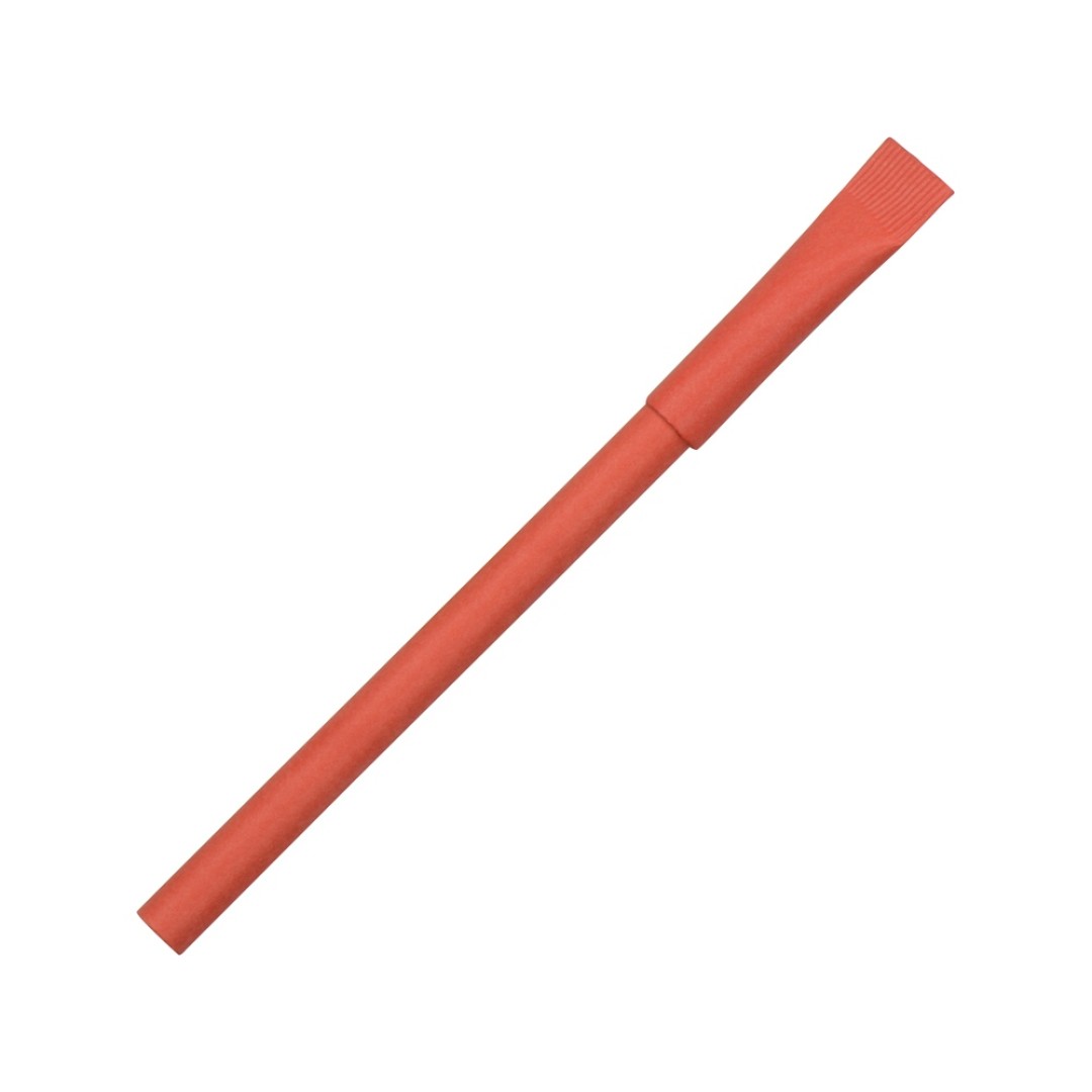 Ручка картонная с колпачком "Recycled", красный (Р)