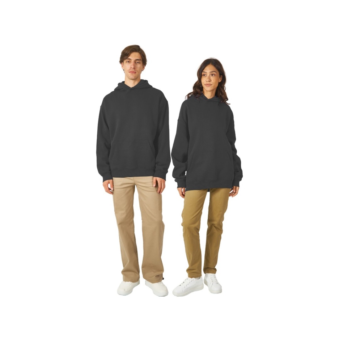 Толстовка с капюшоном оверсайз «Berlin» унисекс, темно-серый