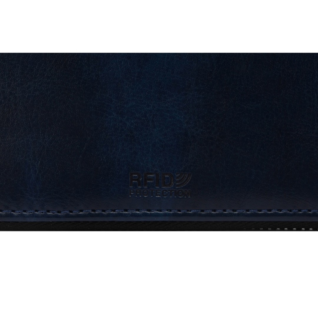 Бизнес-блокнот на молнии А5 «Fabrizio», 80 листов, темно-синий