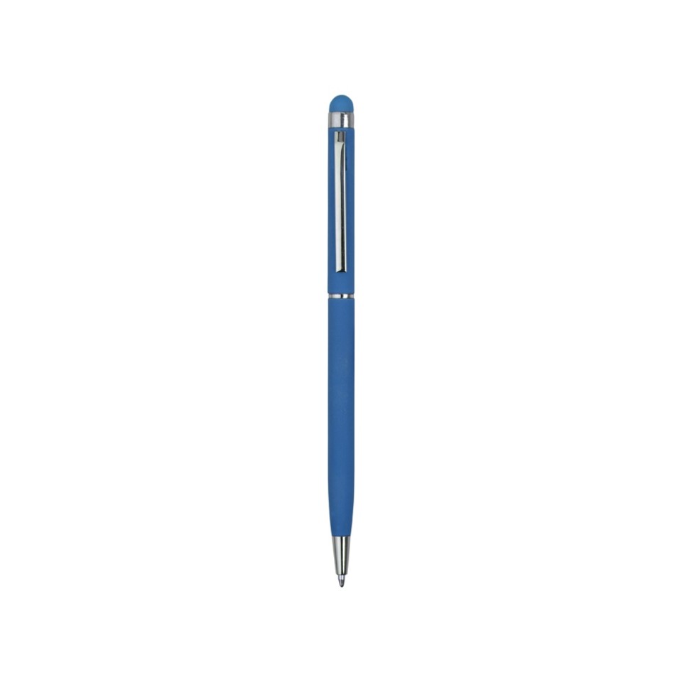 Ручка-стилус шариковая "Jucy Soft" с покрытием soft touch, светло-синий