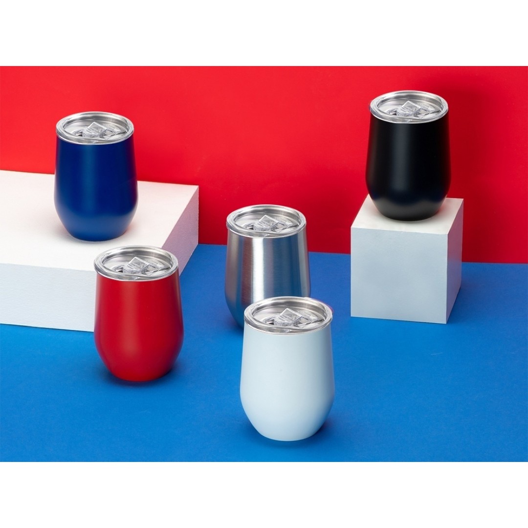 Вакуумная термокружка "Sense", непротекаемая крышка, крафтовая упаковка, голубой