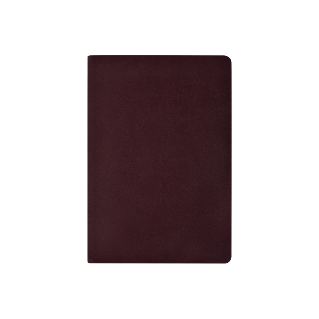 Бизнес тетрадь А5 "Megapolis flex" 60 л. soft touch клетка, бордовый